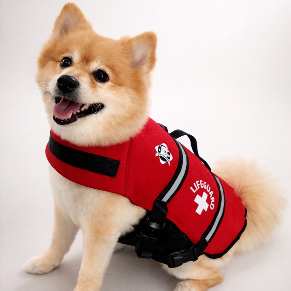 Paws Aboard Dog Life Jacket - Swimming Vest for Dogs. Size Medium